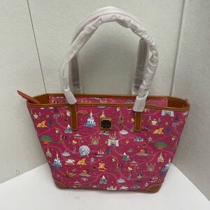 Disney Parks Dooney & Bourke Attractions Park Life Pink Tote Bag Purse Pink New